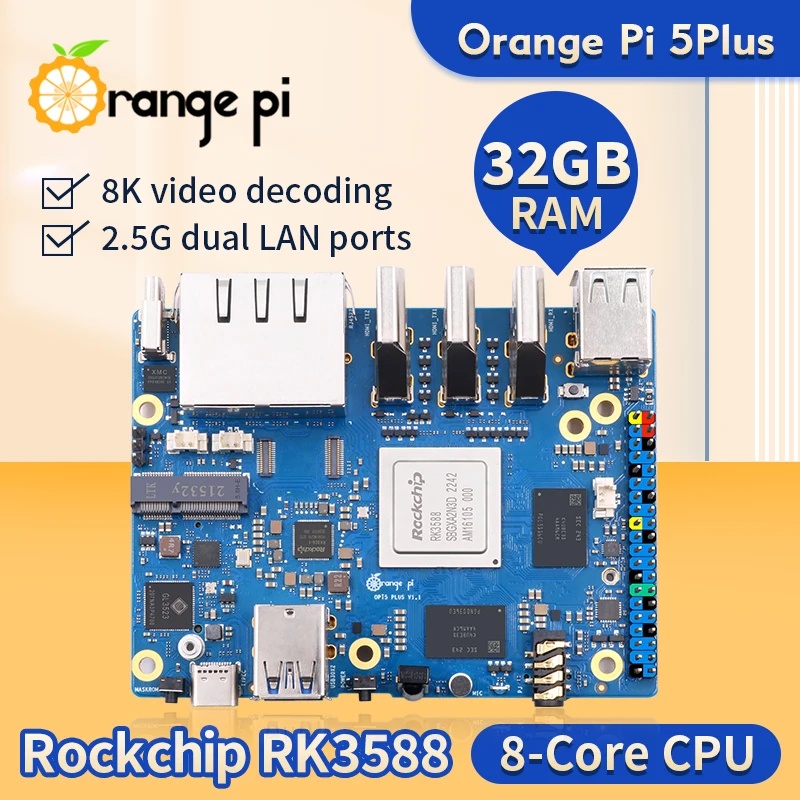 Orange Pi 5 Plus 4 8 16 32GB R - Orange Pi 5 Plus 32Gb reseña y precio